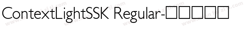 ContextLightSSK Regular字体转换